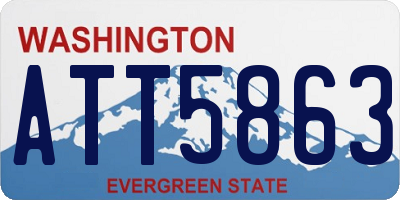 WA license plate ATT5863