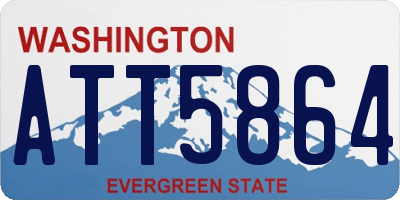 WA license plate ATT5864