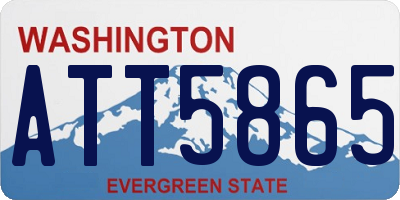 WA license plate ATT5865