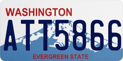 WA license plate ATT5866