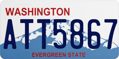WA license plate ATT5867