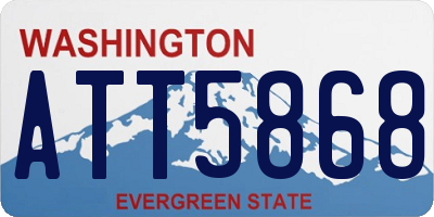 WA license plate ATT5868