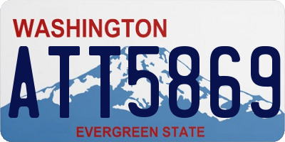 WA license plate ATT5869