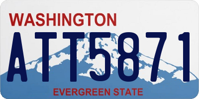 WA license plate ATT5871