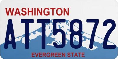 WA license plate ATT5872
