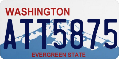 WA license plate ATT5875