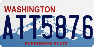 WA license plate ATT5876
