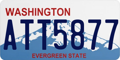 WA license plate ATT5877