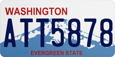 WA license plate ATT5878