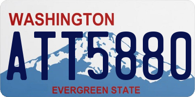 WA license plate ATT5880