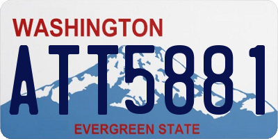 WA license plate ATT5881