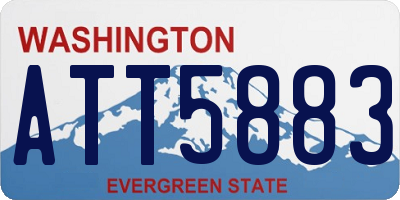 WA license plate ATT5883