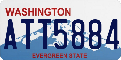 WA license plate ATT5884