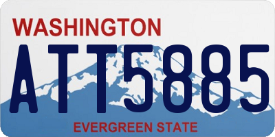 WA license plate ATT5885
