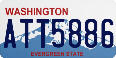 WA license plate ATT5886