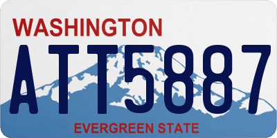 WA license plate ATT5887