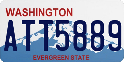 WA license plate ATT5889