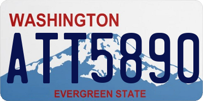 WA license plate ATT5890