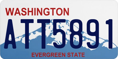 WA license plate ATT5891