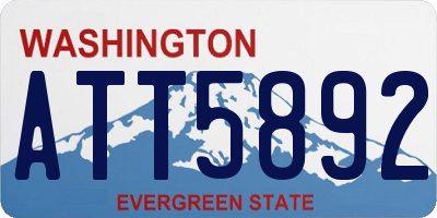 WA license plate ATT5892