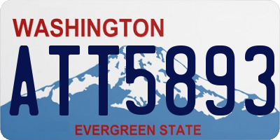 WA license plate ATT5893