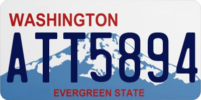 WA license plate ATT5894