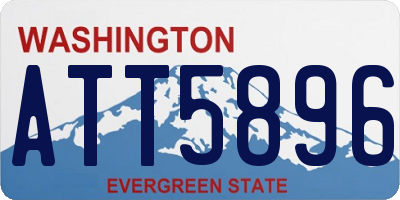WA license plate ATT5896