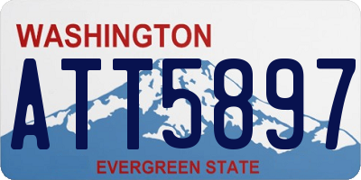 WA license plate ATT5897
