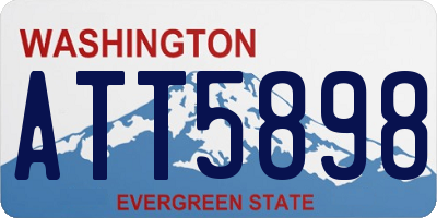 WA license plate ATT5898