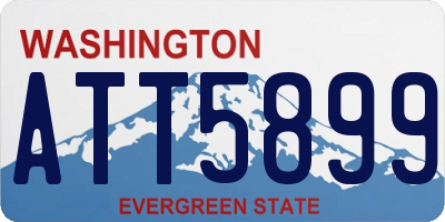 WA license plate ATT5899