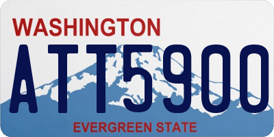 WA license plate ATT5900