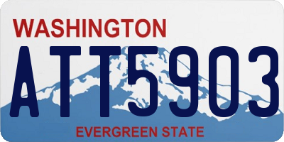WA license plate ATT5903