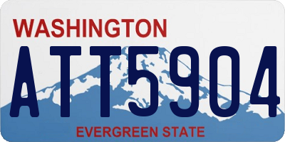 WA license plate ATT5904