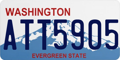 WA license plate ATT5905