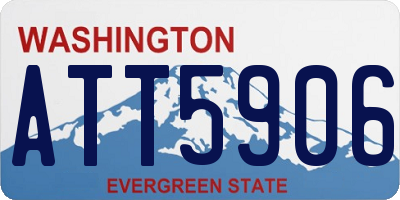 WA license plate ATT5906