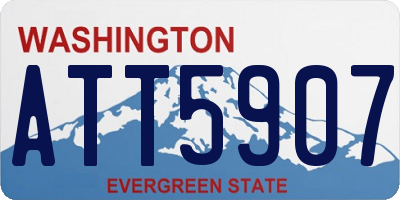 WA license plate ATT5907