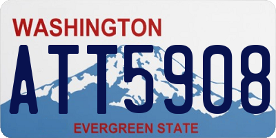 WA license plate ATT5908