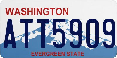 WA license plate ATT5909