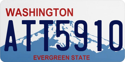 WA license plate ATT5910