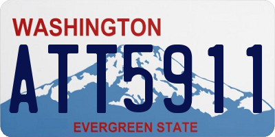 WA license plate ATT5911