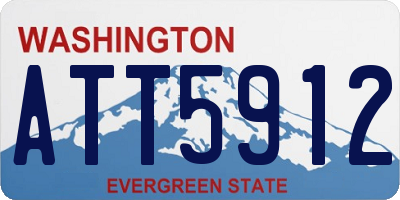 WA license plate ATT5912
