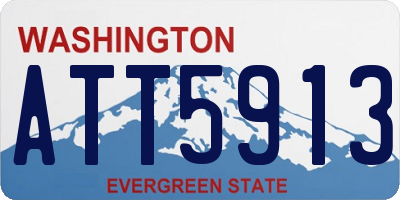 WA license plate ATT5913