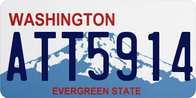 WA license plate ATT5914