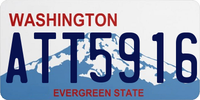 WA license plate ATT5916
