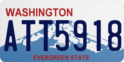 WA license plate ATT5918
