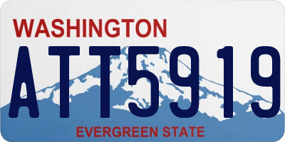 WA license plate ATT5919
