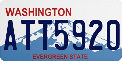 WA license plate ATT5920