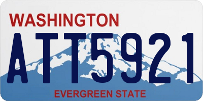 WA license plate ATT5921