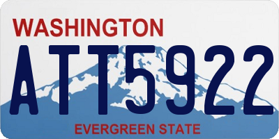 WA license plate ATT5922