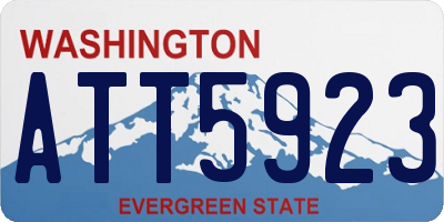 WA license plate ATT5923